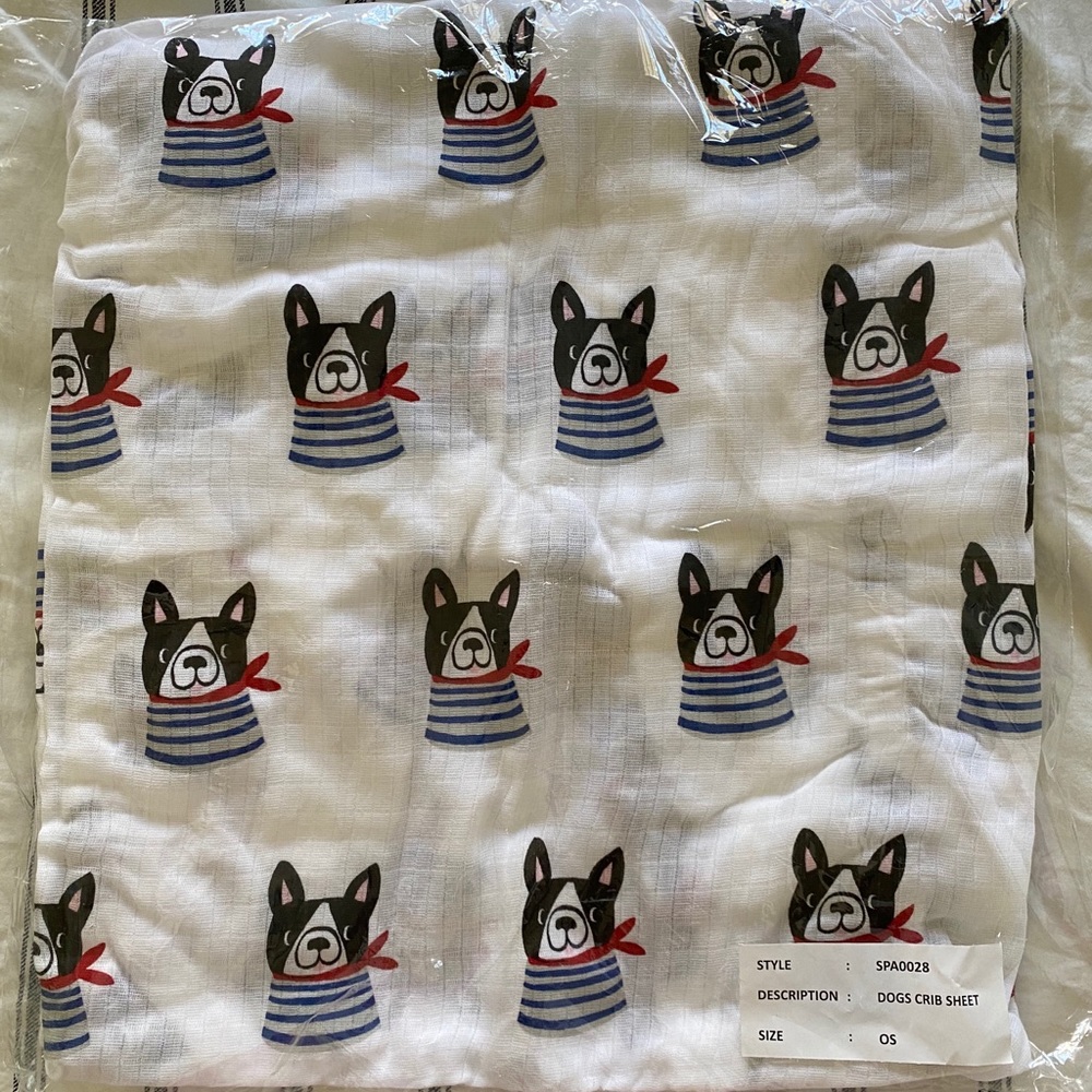 Frenchie Crib Sheet